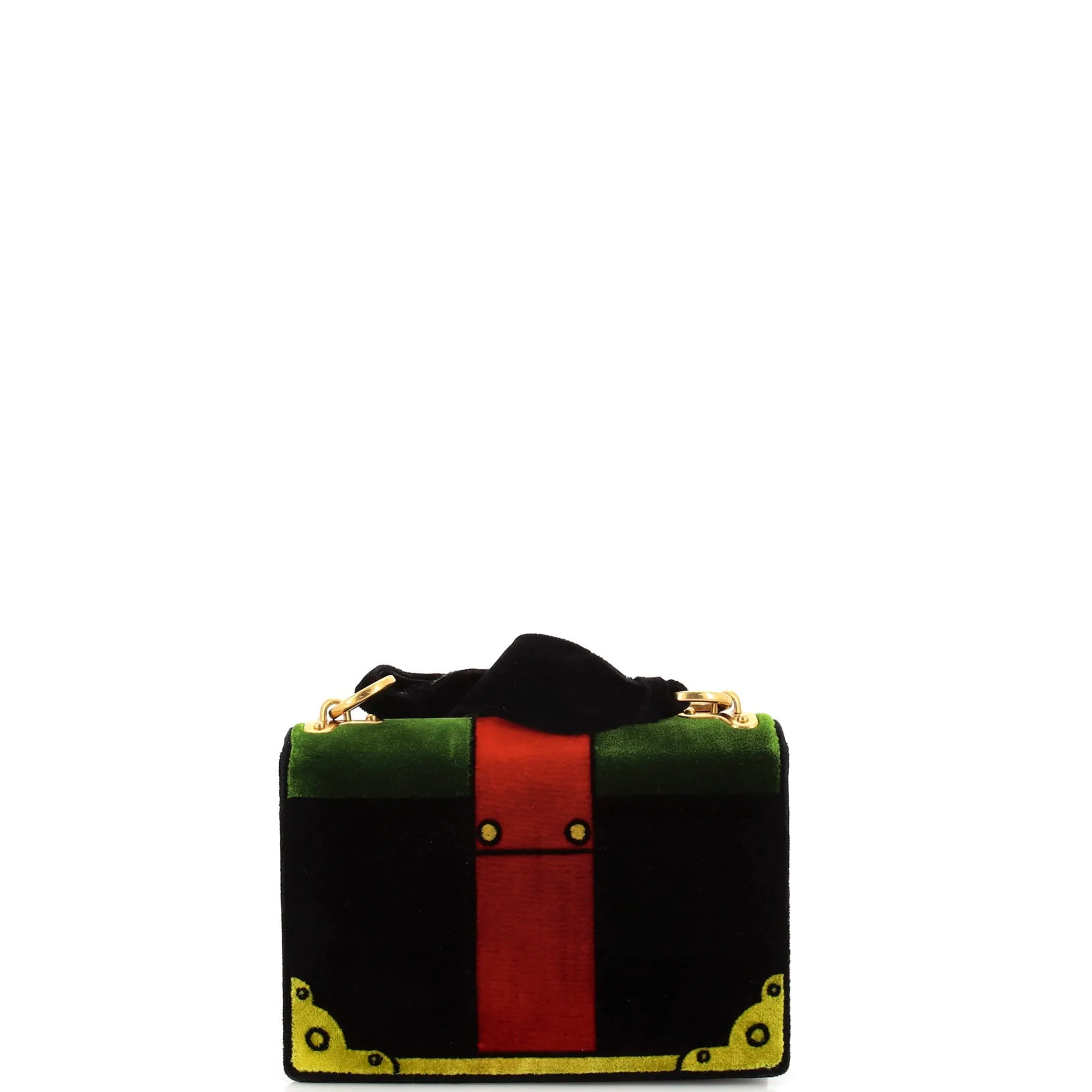 Prada Cahier Crossbody Bag Printed Velvet Small
