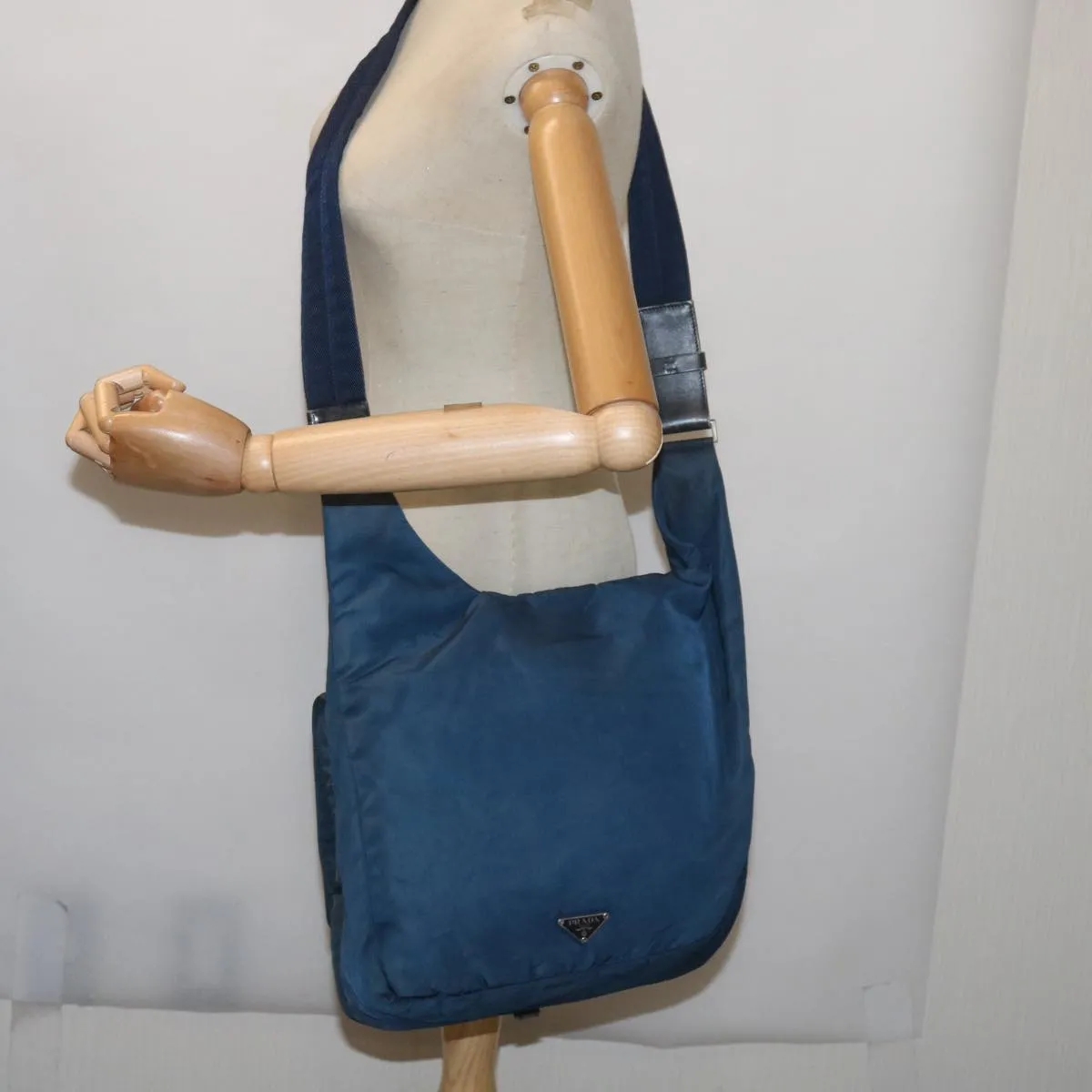 PRADA Shoulder Bag Nylon Navy ar11477B