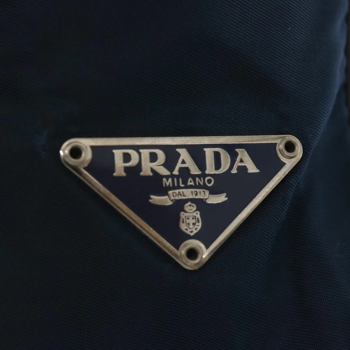 PRADA Shoulder Bag Nylon Navy hk1116