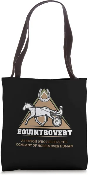 Prefers The Company Of Horse Vehicle Horse Cariage Tote Bag