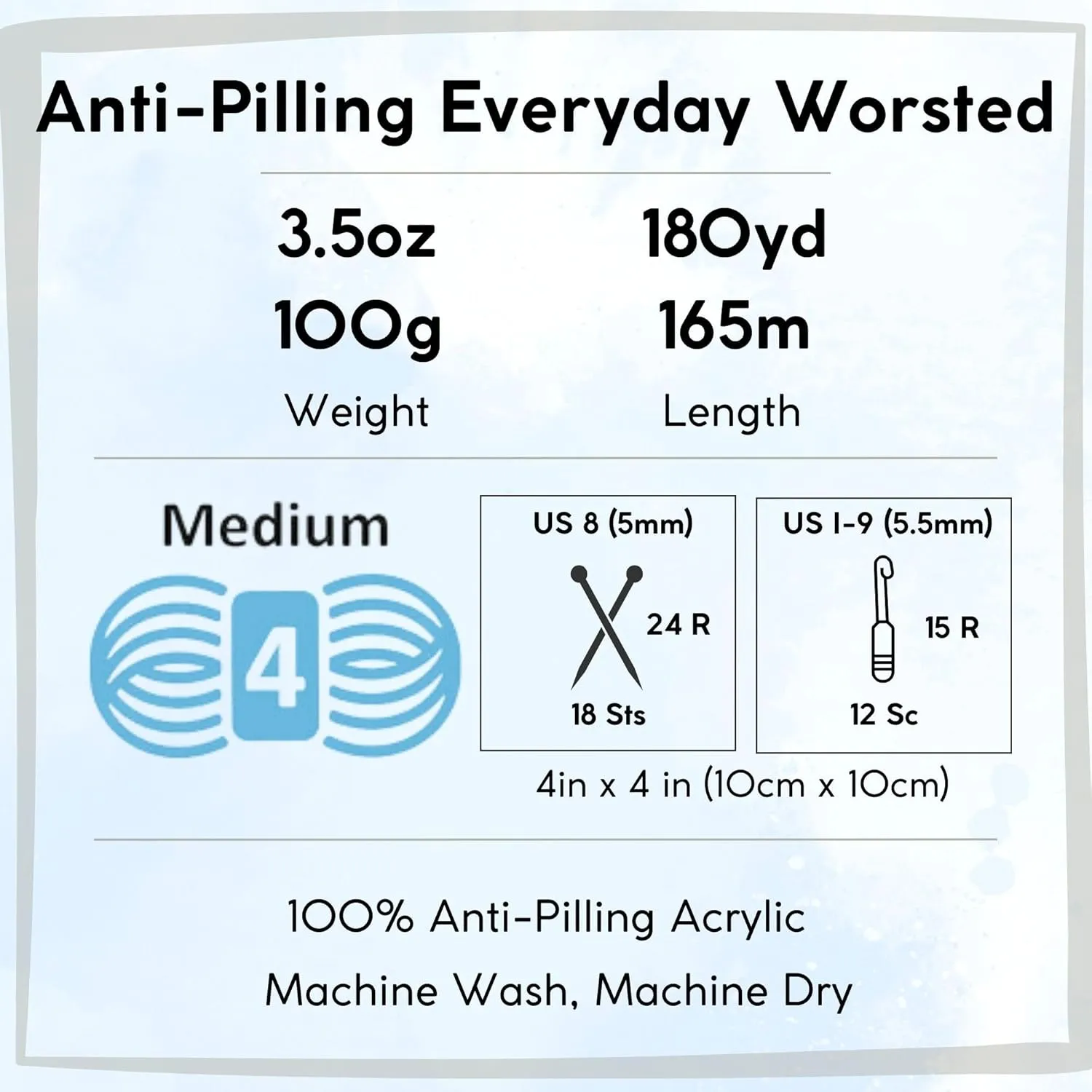 Premier Yarns Everyday Anti-Pilling Solid Cream DN100-2 (3-Skeins - Same Dye Lot) #4 Worsted Weight Acrylic Yarn for Crocheting and Knitting with Project Bag
