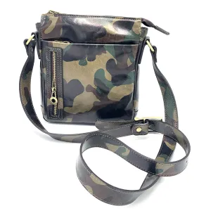 Printed leather shoulder bag art. 112231
