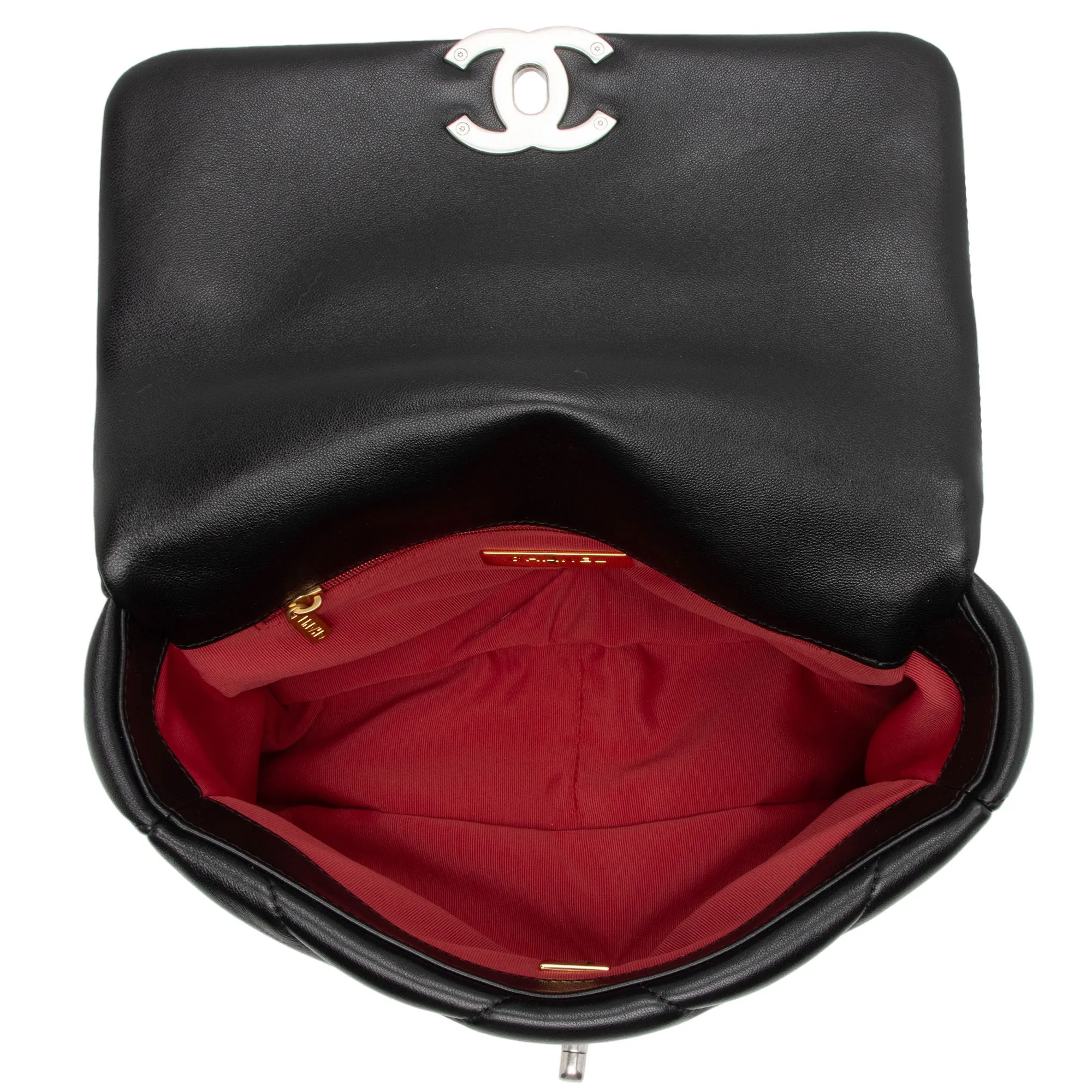Private sale Flap Efficient customer service Medium Lambskin Shoulder 19 Chanel Bag (SHF-boGp4i)
