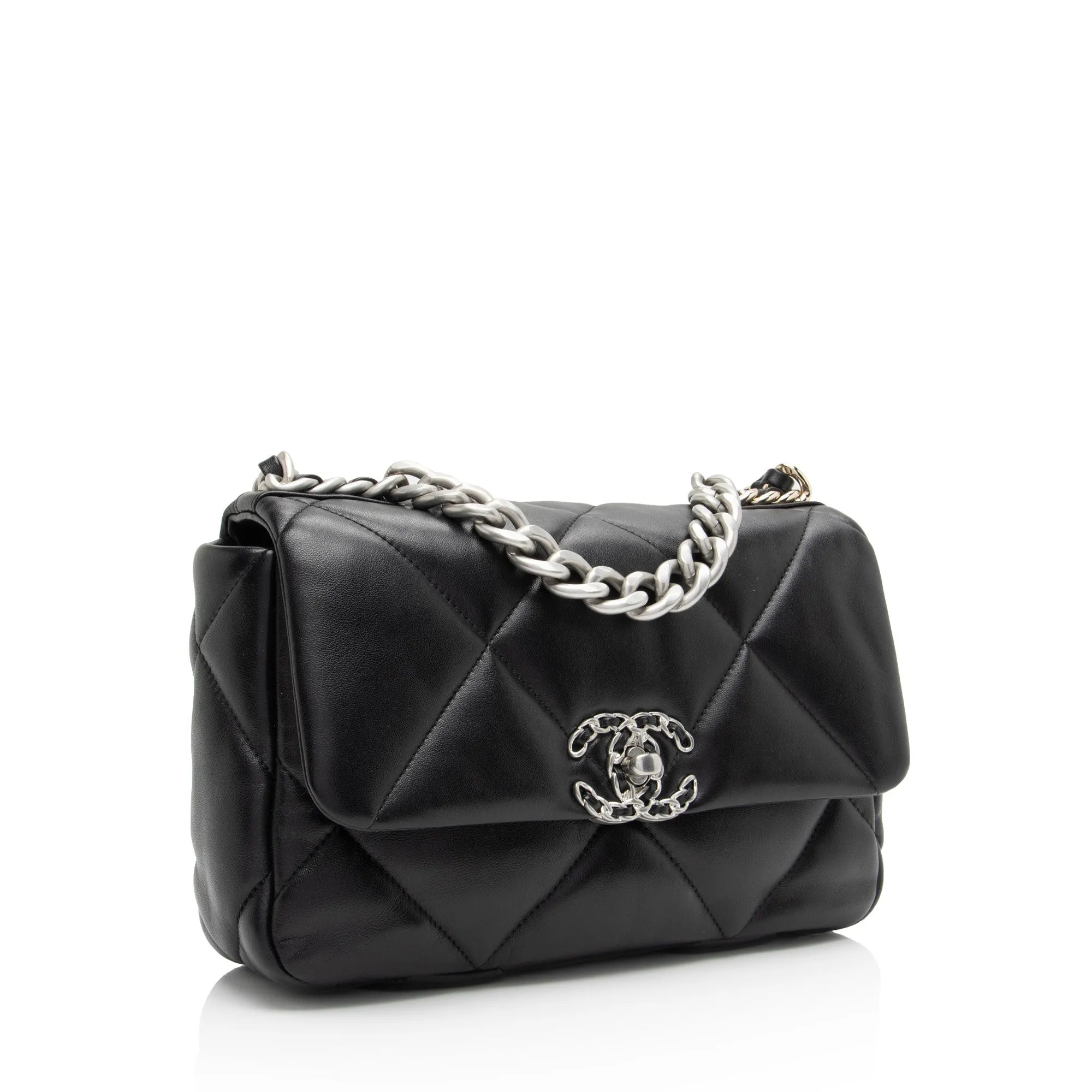 Private sale Flap Efficient customer service Medium Lambskin Shoulder 19 Chanel Bag (SHF-boGp4i)