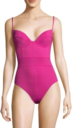 Proenza Schouler One-Piece Underwire Swimsuit XS Electric Pink