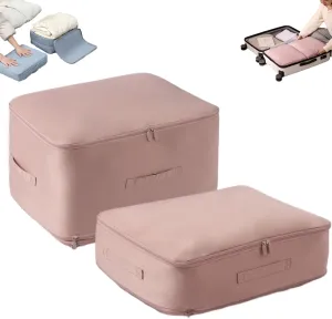 Propositionly Storage Bags, Ultra Space Saving Self Compression Organizer, Propositionly Large Capacity Portable Foldable Travel Clothes Storage Bag (Pink, Medium Large)