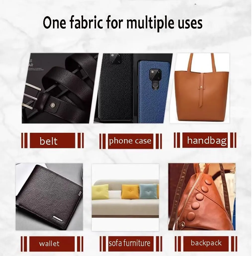 PU Fabric Leather, 39.4" x 54.3", 0.8mm Thick, Faux Synthetic Leather Material Sheets for Upholstery Craft, DIY Sewing, Sofa, Chair, Handbag, Wallet, Hair Bow, Festival Decoration, Repairing(Dark brow