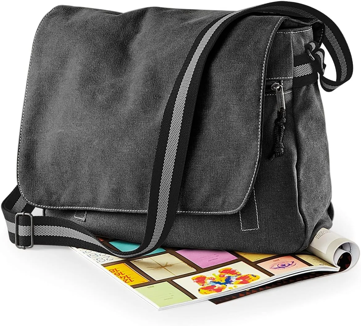 Quadra Men's Vintage Canvas Despatch Bag One Size Sahara