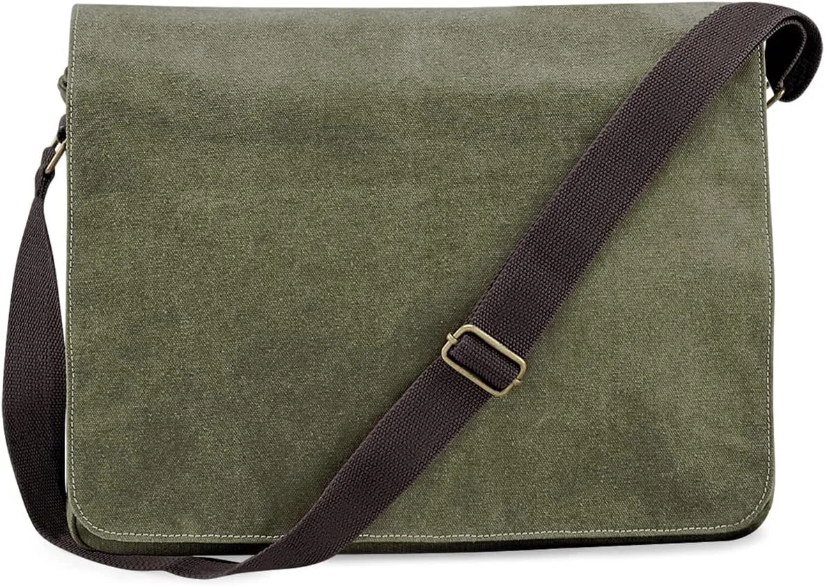 Quadra Men's Vintage Canvas Despatch Bag One Size Sahara