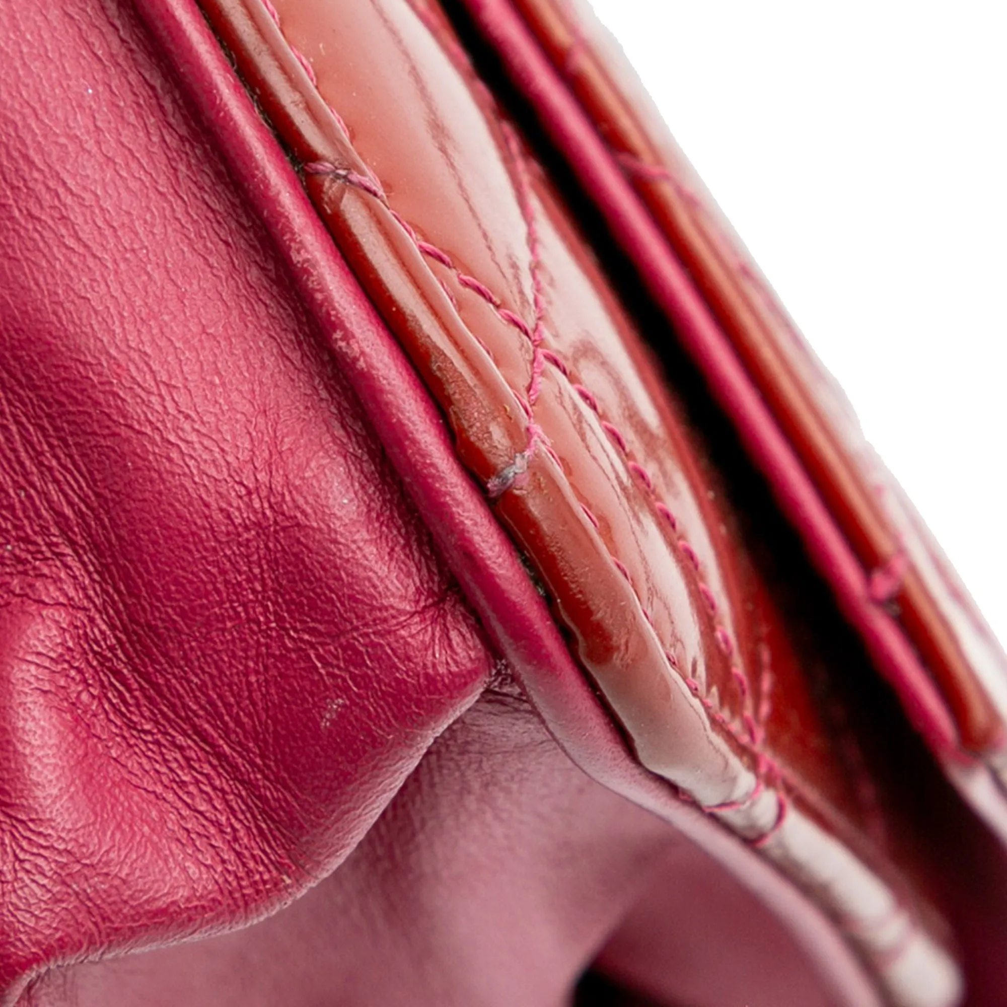 Quilted Patent Brilliant Wallet On Chain
