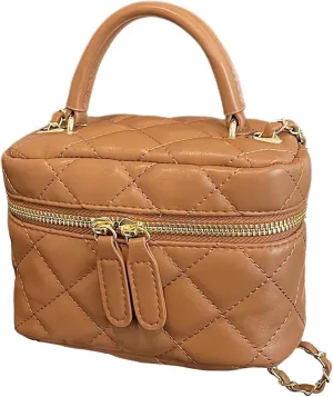 QWINEE Women's Silver Top Handle Crossbody Bag Small Crocodile Embossed Satchel Bag Mini Bucket Handbag