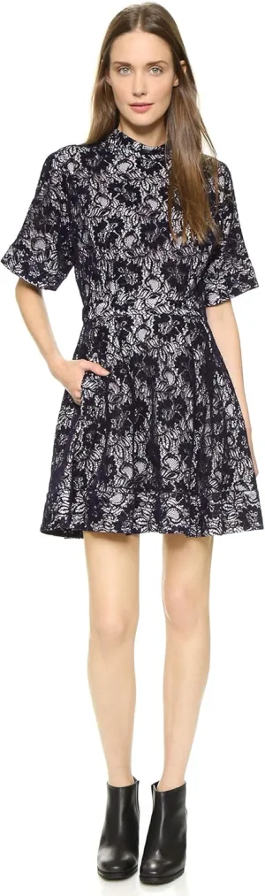 Rachel Comey Strata Lace Dress in Navy