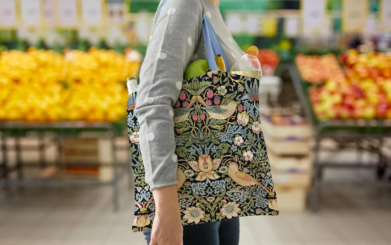 RainCaper Canvas Tote Bag for Women | Magnetic Closure & Open Interior Pocket | Holds Laptops, Magazines, Sunglasses, Books