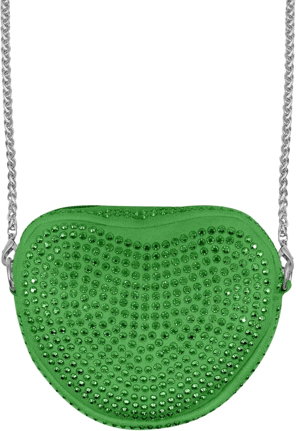 RARITYUS Cute Heart Shaped Purse Bling Rhinestone Crossbody for Women Girls Wallet Shoulder Bag with Chain Strap