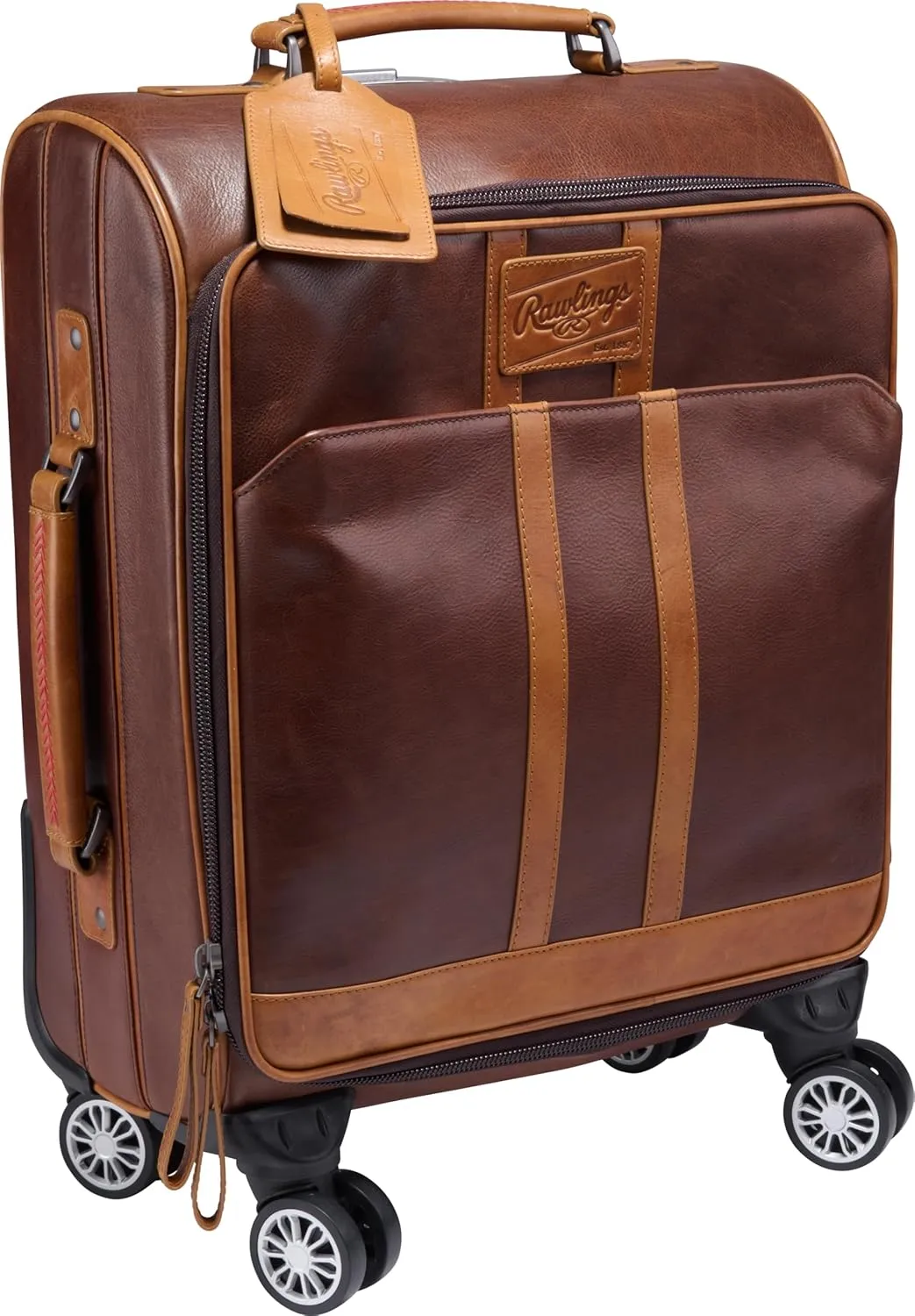 Rawlings | Wheeled Luggage Leather Travel Bag Collection | Carry-On Suitcase/Duffle Options |Telescoping Handle | Multiple Styles & Colors