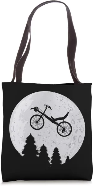 Recumbent Bicycle On Moon Ride Vintage Recumbent Bike Gift Tote Bag