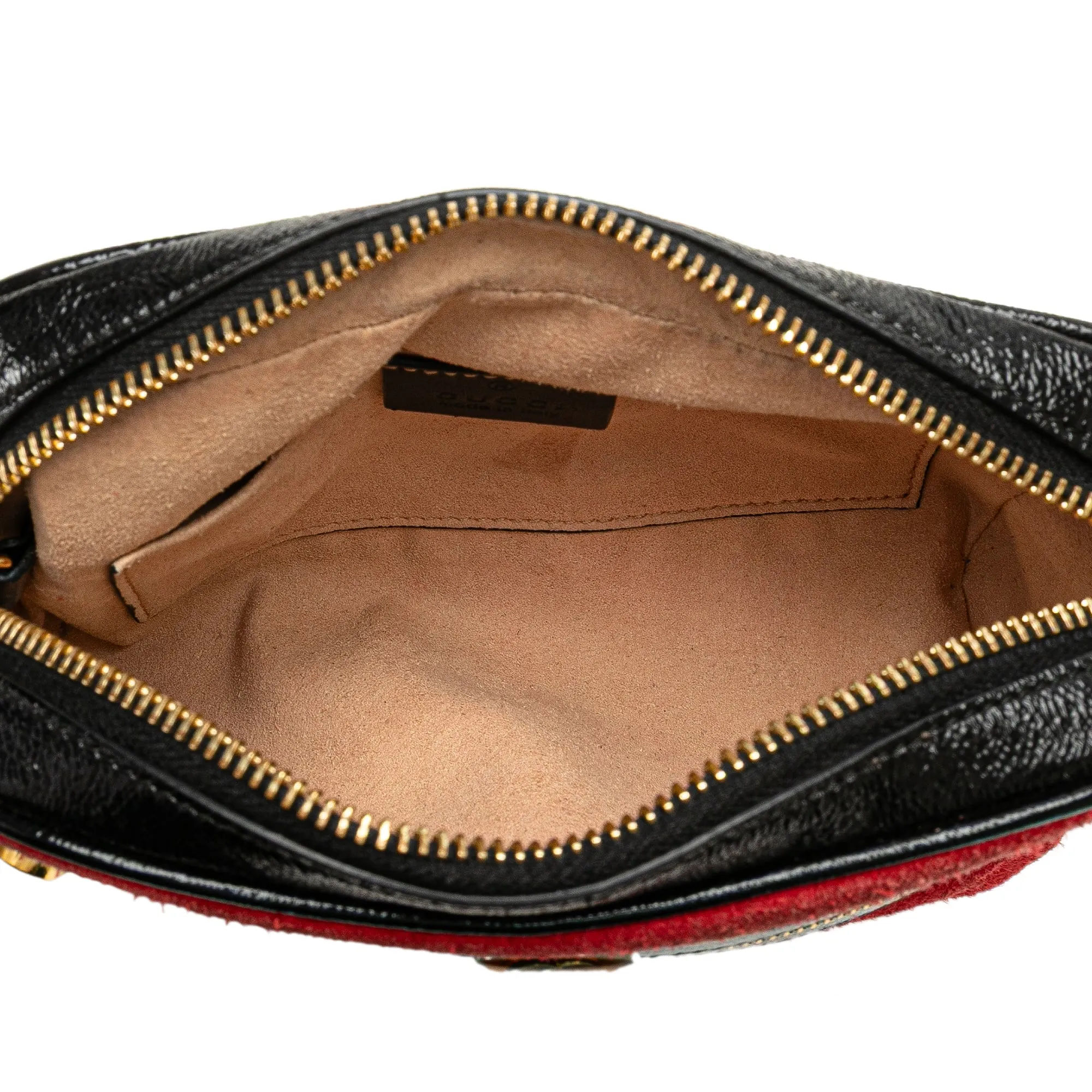 Red Gucci Mini Suede Ophidia Crossbody