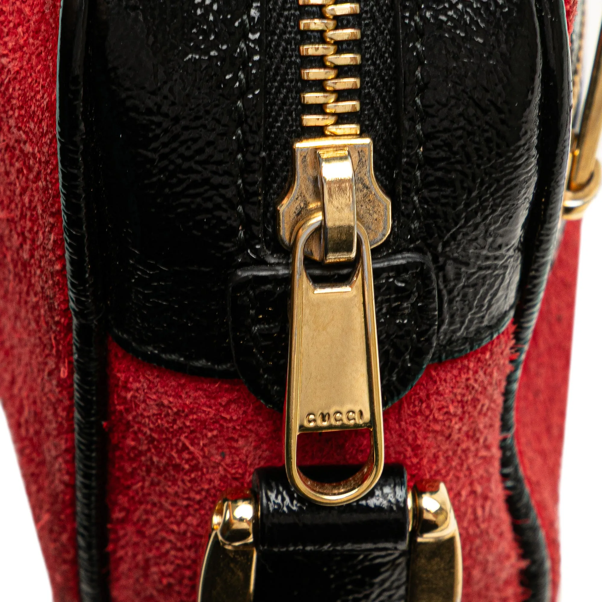 Red Gucci Mini Suede Ophidia Crossbody
