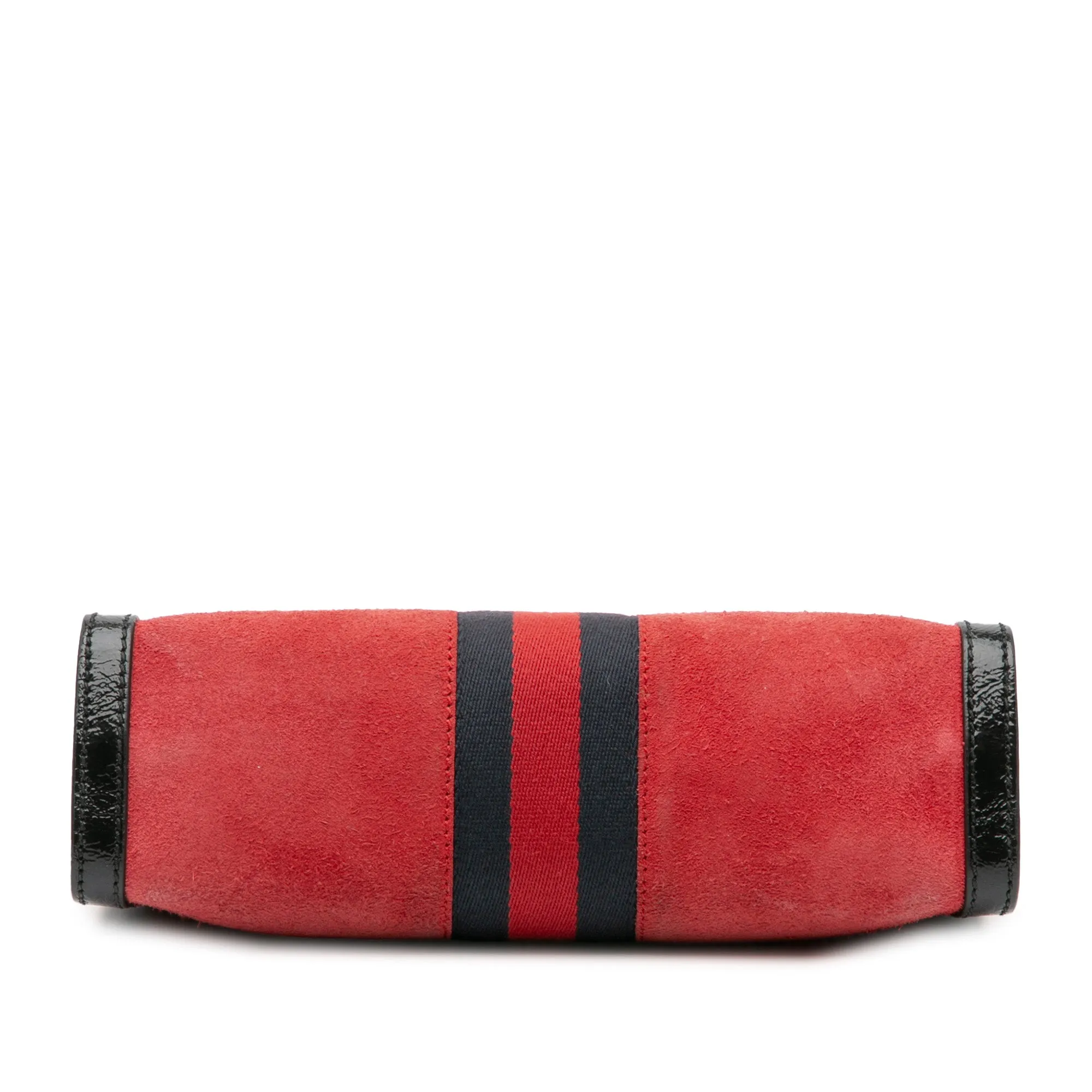 Red Gucci Small Suede Ophidia Chain Crossbody