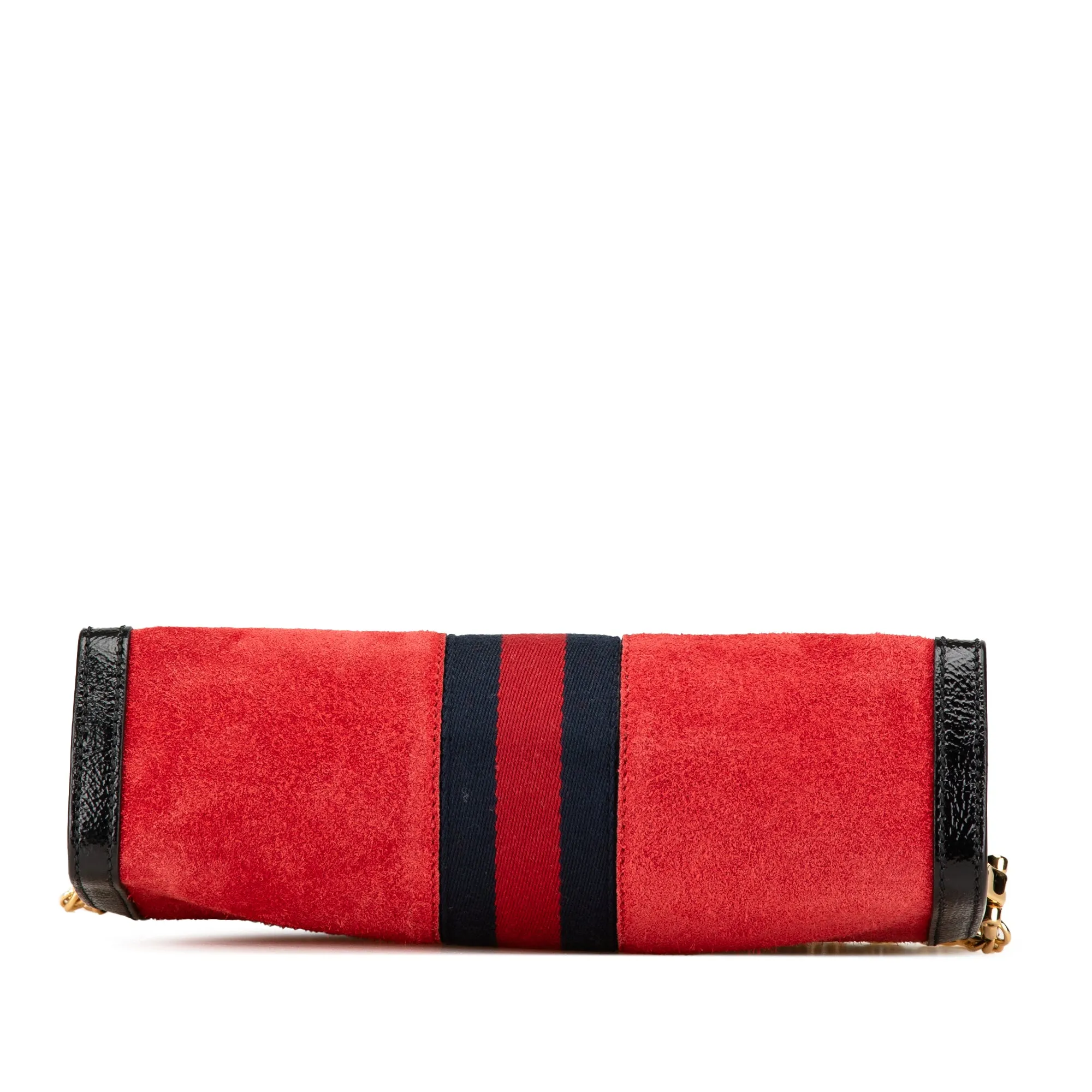 Red Gucci Small Suede Ophidia Chain Crossbody