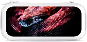 Red Snake Compatible with Switch Carrying Case Hard Travel Game Bag Pouch with 15 Games Accessories