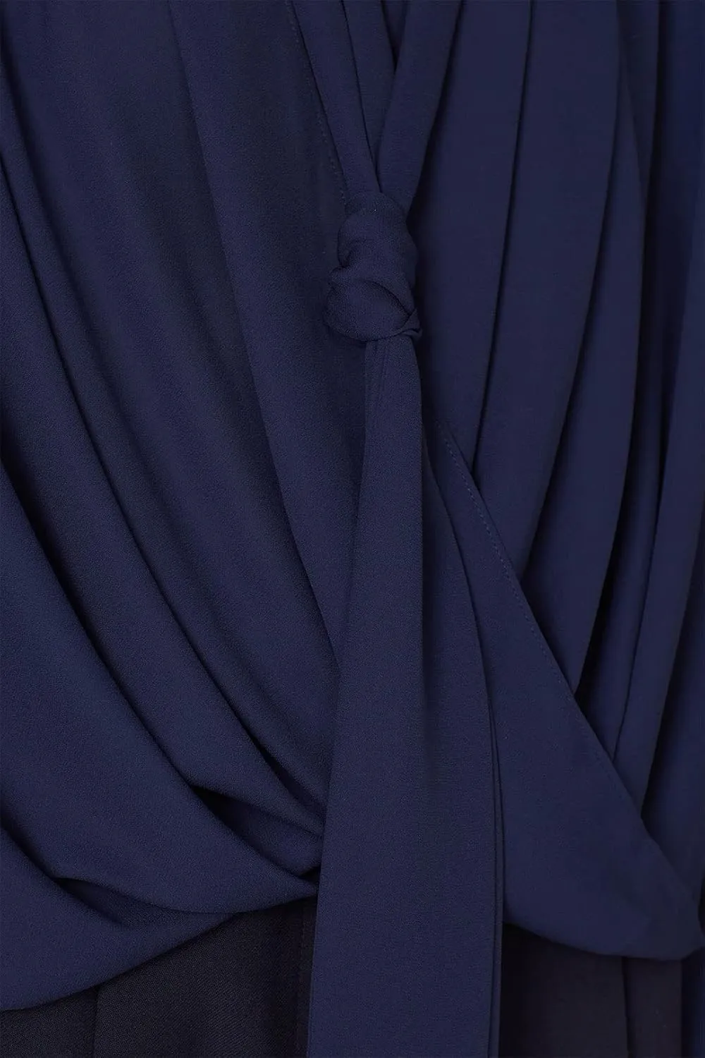 Rent The Runway Pre-Loved Navy Draped Blouse