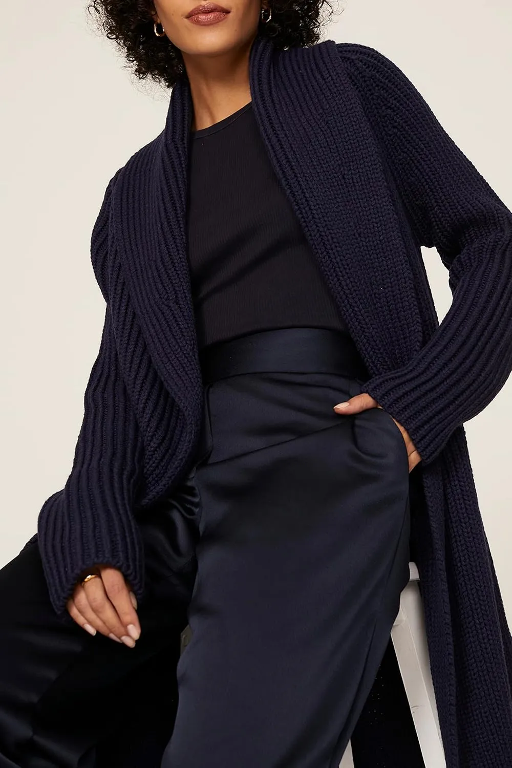 Rent The Runway Pre-Loved Navy Shawl Cardigan