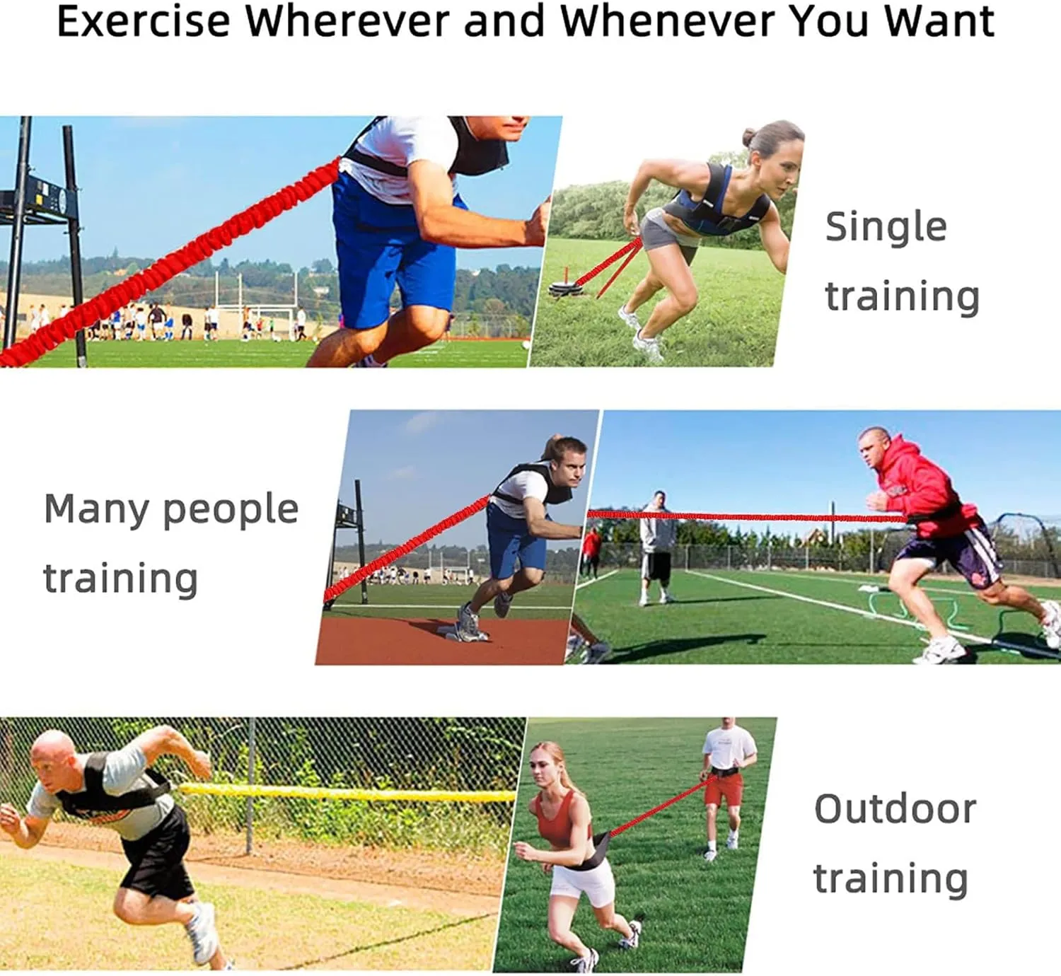 Resistance Explosive Training Rope Force Improve Power, Agility, Strength Track and Field Football Basketball Volleyball Multi-Directional Physical Equipment