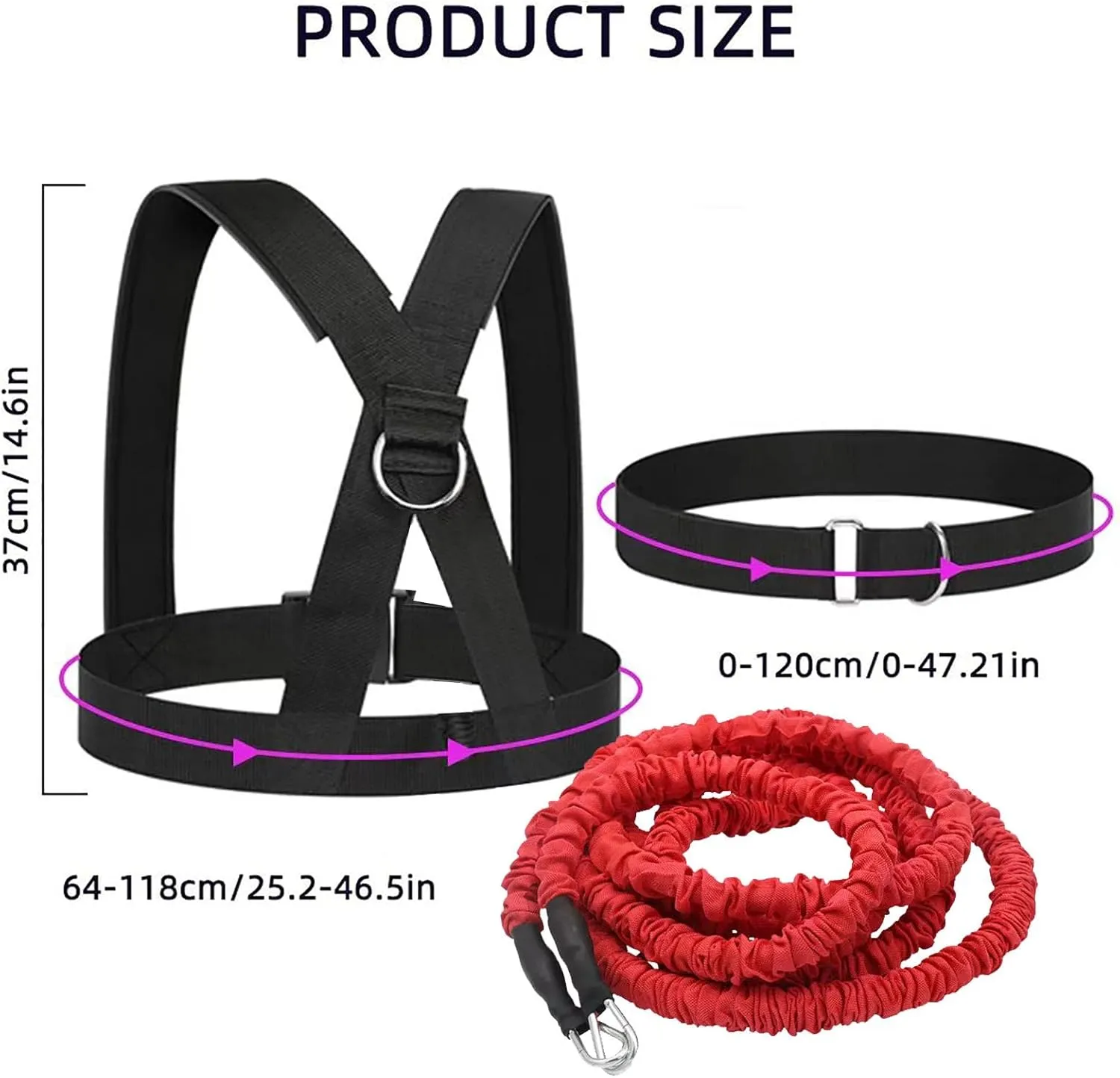 Resistance Explosive Training Rope Force Improve Power, Agility, Strength Track and Field Football Basketball Volleyball Multi-Directional Physical Equipment