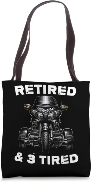 Retired Motorcycle trike Grandpa Three-wheeled Trike Dad Tote Bag