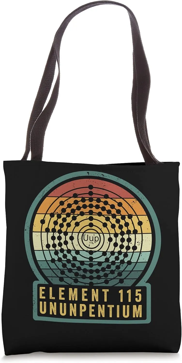 Retro Element 115 Ununpentium Alien Area 51 Electron Shell Tote Bag