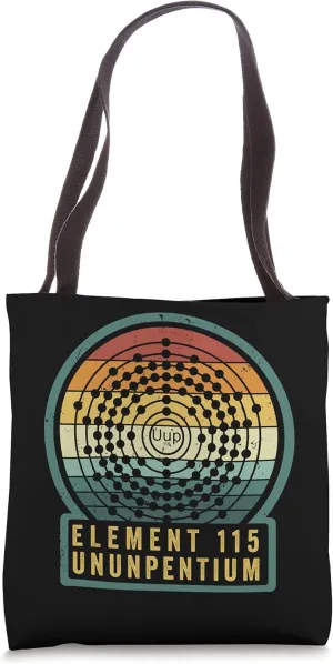 Retro Element 115 Ununpentium Alien Area 51 Electron Shell Tote Bag