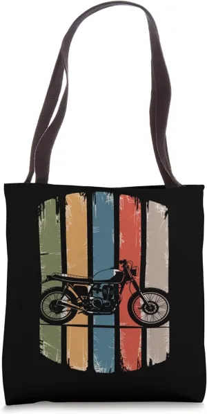 Retro Motorcycles Classic Style Graphic Tote Bag
