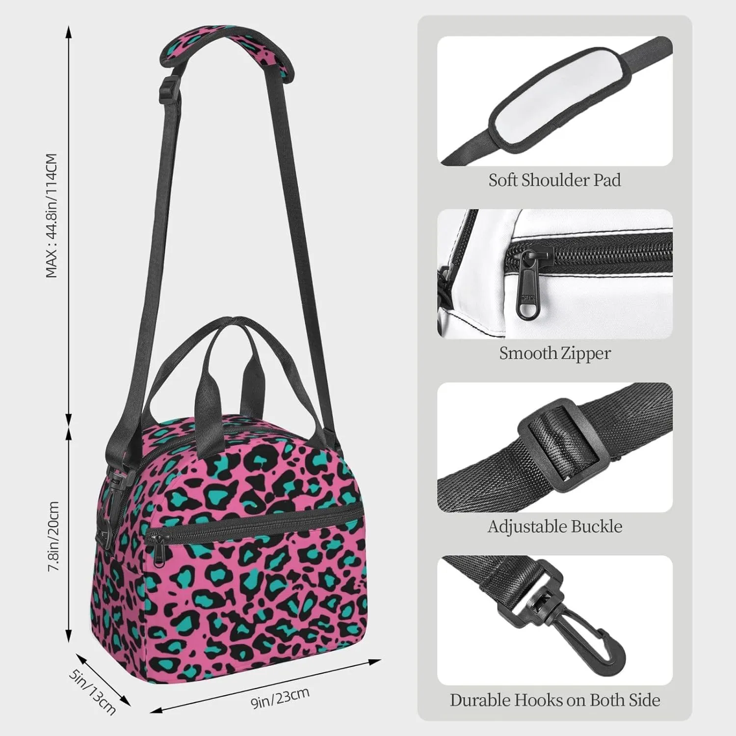 Ribcage Skull Flowers,Insulated Reusable Lunch Bag with Adjustable Shoulder Strap for Adults,Skull with Flowers Human Ribcage,Leakproof Office Picnic Hiking Beach Tote Bag,Multicolor,9x5x7.8in