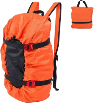 Rock Climbing Rope Bag Portable Foldable Climbing Bag with Large Rope Tarp and Adjustable Shoulder Straps Waterproof Large Capacity Backpack Ultralight Outdoor Hike Gear Equipment