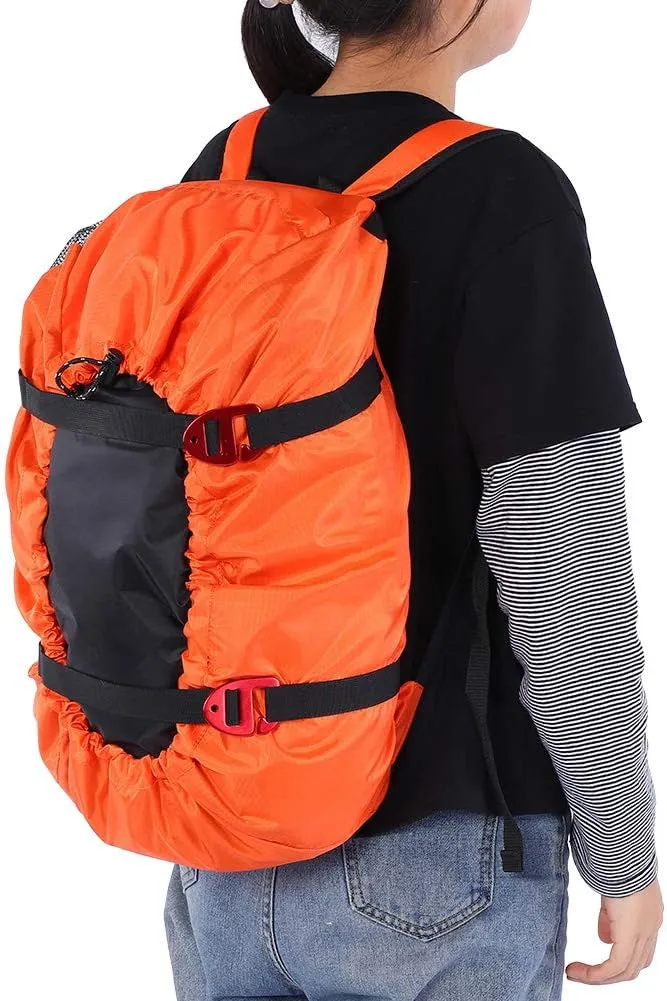 Rock Climbing Rope Bag Portable Foldable Climbing Bag with Large Rope Tarp and Adjustable Shoulder Straps Waterproof Large Capacity Backpack Ultralight Outdoor Hike Gear Equipment