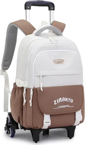 Rolling Backpack,Backpack with Wheels for Boys,Capacity Wheeled Bookbag for School,Roller Backpack