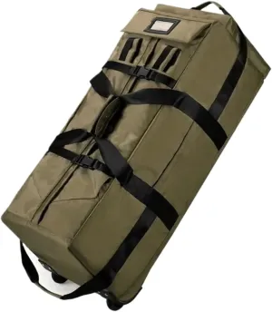 Rolling Duffle Bag with Wheels Foldable Traveling Wheeled Bags Unisex Universal Travel Bag with Wheel Large Capacity Luggage Storage Handbag(Green)
