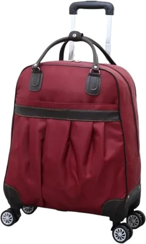 Rolling Duffle Bag With Wheels,Travel Luggage Bag ，Tote Bags For Men And Women Carry-on Luggage，Weekender Overnight Bag For Travel, Business Trips(Brown,Small)