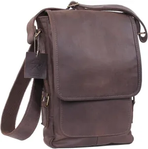 Rothco Leather Tech Bag - Rugged Solution for Tablet & Tech Gear Organization and Transport - Brown Leather