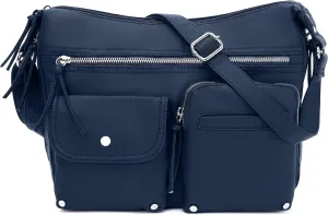 Scarleton Women's Crossbody Handbags with Multiple Pockets - Navy Blue