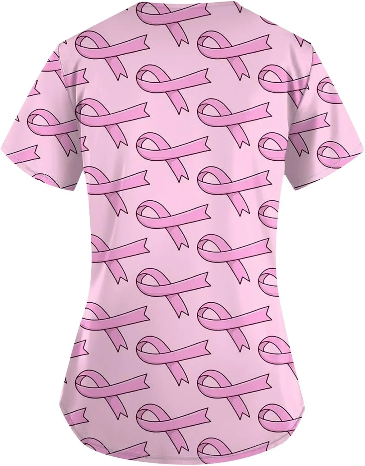 Scrubs for Women Printed V Neck Care Workwear Short Sleeve Vacation Working T-Shirts Summer Going Out Blouses
