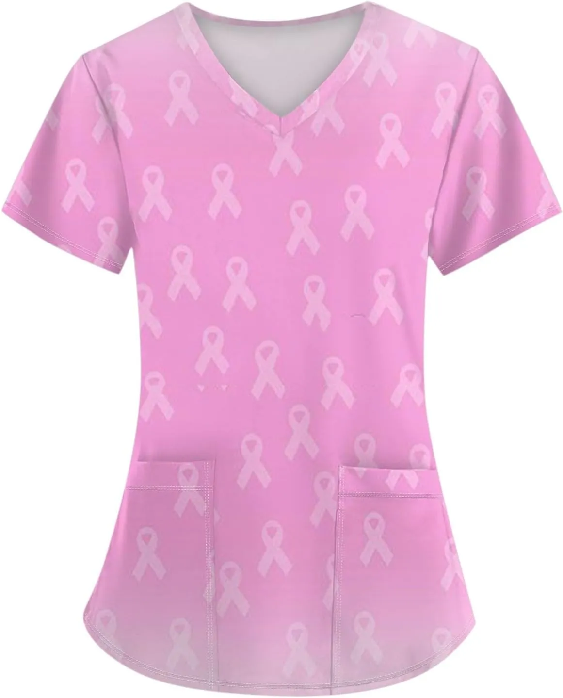 Scrubs for Women Printed V Neck Care Workwear Short Sleeve Vacation Working T-Shirts Summer Going Out Blouses