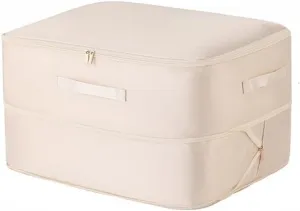 Self Compression Organizer Duvet Storage Bag Large Capacity Self Compression Moving Organizer Bags Heavy Duty Moving Bags(1pc Beige-L)