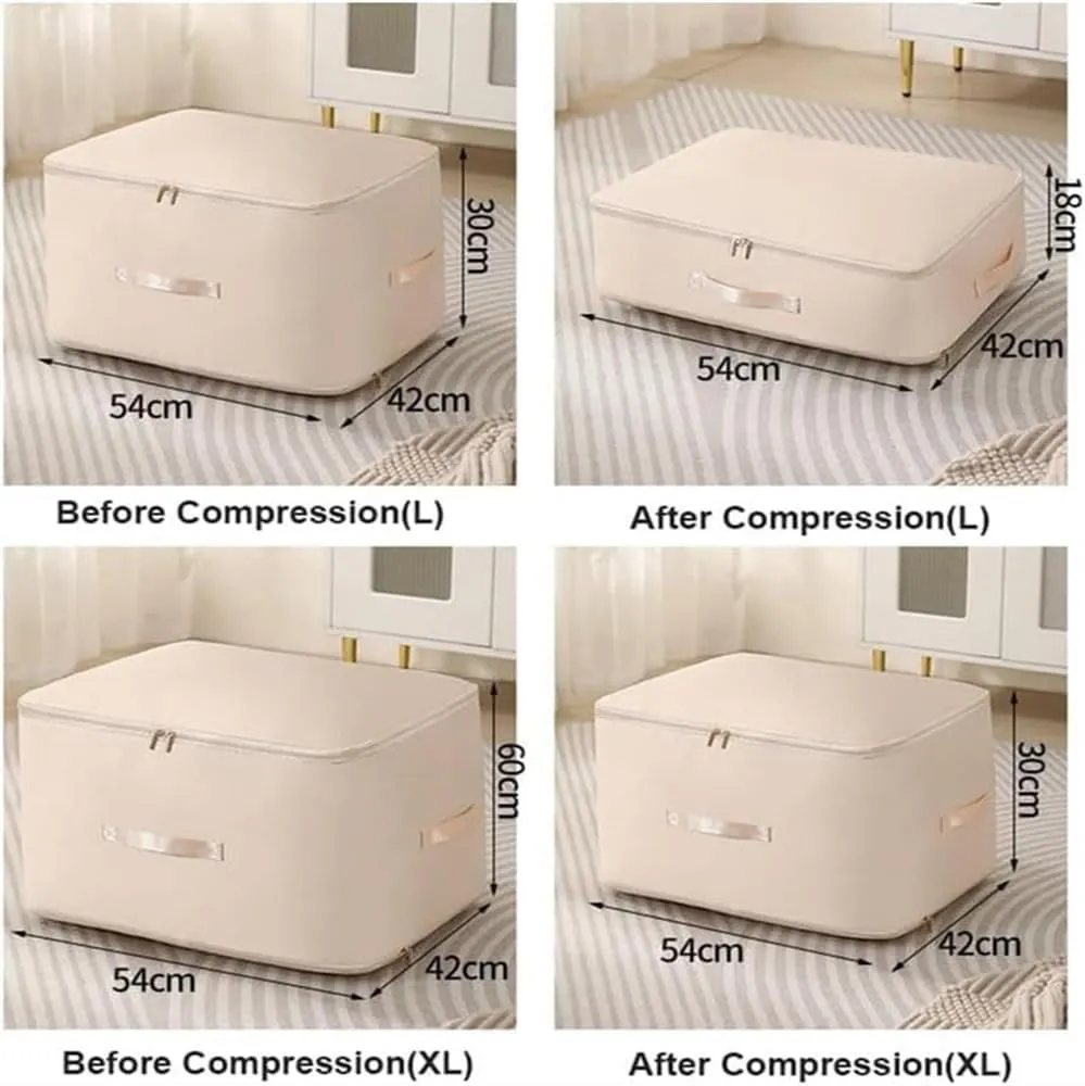 Self Compression Organizer Duvet Storage Bag Large Capacity Self Compression Moving Organizer Bags Heavy Duty Moving Bags(1pc Gray-L)