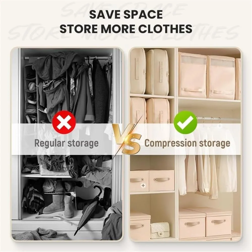 Self Compression Organizer Duvet Storage Bag Large Capacity Self Compression Moving Organizer Bags Heavy Duty Moving Bags(1pc Gray-L)