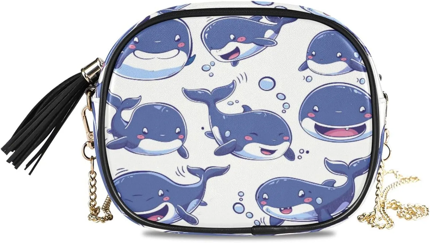 senya Crossbody Purse Small Crossbody Bags Shoulder Handbags Smile Blue Whale for Women