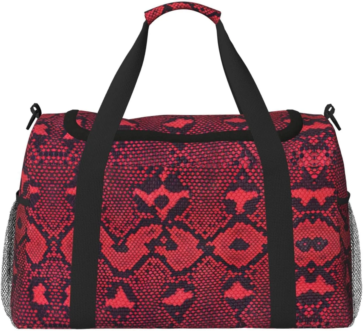 Serpentine Travel Tote Bag â€“ Large Reusable Shopping Bag, Vacation Tote, Sports Duffel Bag with Adjustable Crossbody Strap