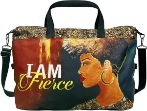 Shades of Color Gym Bag for African American Women, Duffle Bag for Sports Travel, Shoulder Strap