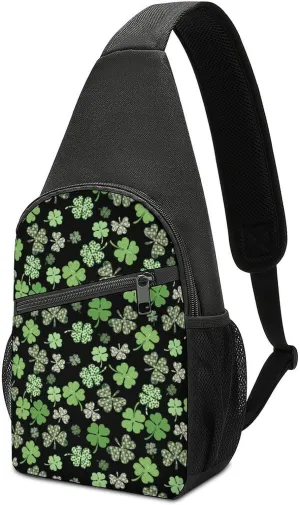 Shamrock Clover Green St. Patrick's Day Unisex Chest Bag, Travel, Running, Hiking Sports Bag